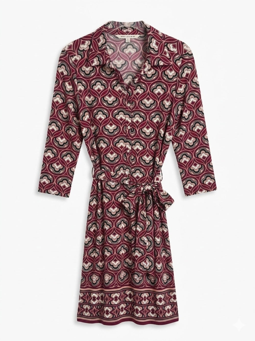 Max Studio Maroon Printed Dress
